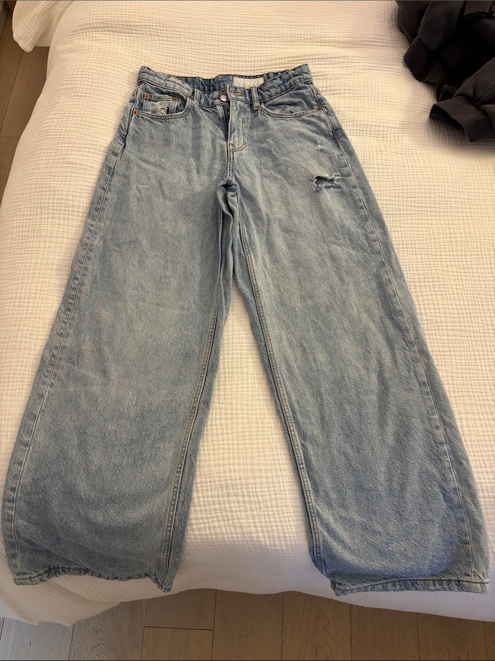 Light Blue Wide-Leg girls Jeans